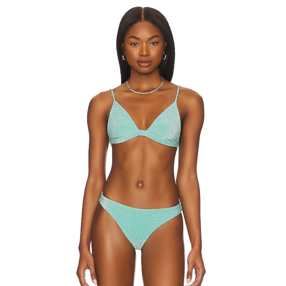 MIKOH ❤️‍🔥 OFU BIKINI BOTTOMS IN LUREX POOL NWT SIZE XL